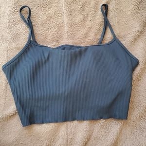 L.A. Hearts by PacSun Ribbed Cropped Swim Tankini Swim Top Swimsuit